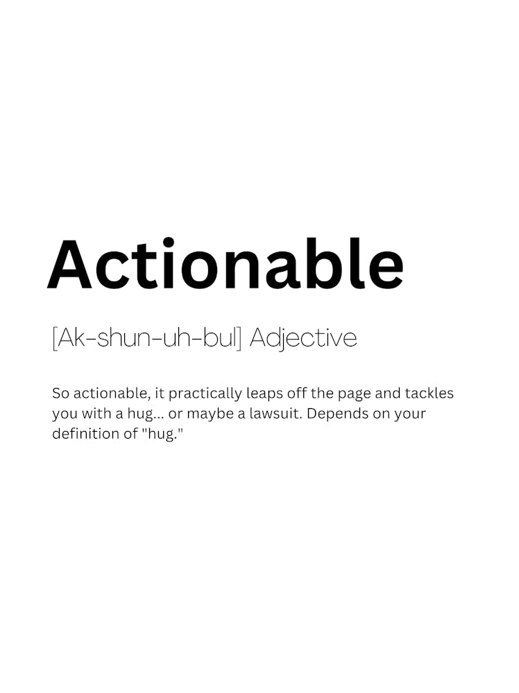 Actionable Definition Meaning