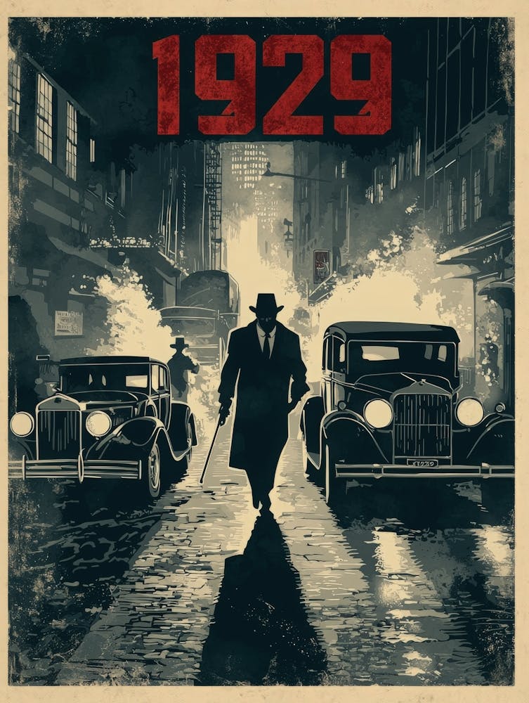 Aihrgdesign Ein Vintage-Kriminalposter, das den berüchtigten 6