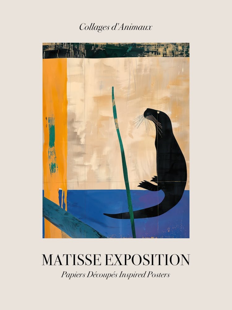 Otter 2 Matisse-inspiriertes Ausstellungs-Tierposter