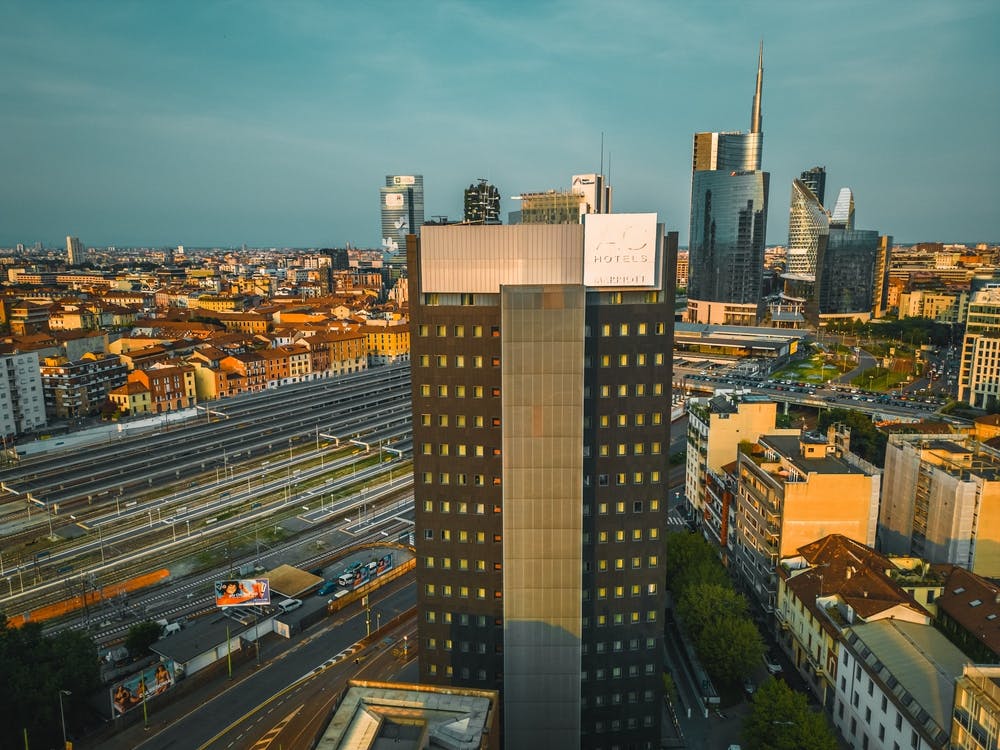 Milan Cityscape Print. Porta Nuova - Skyscrapers