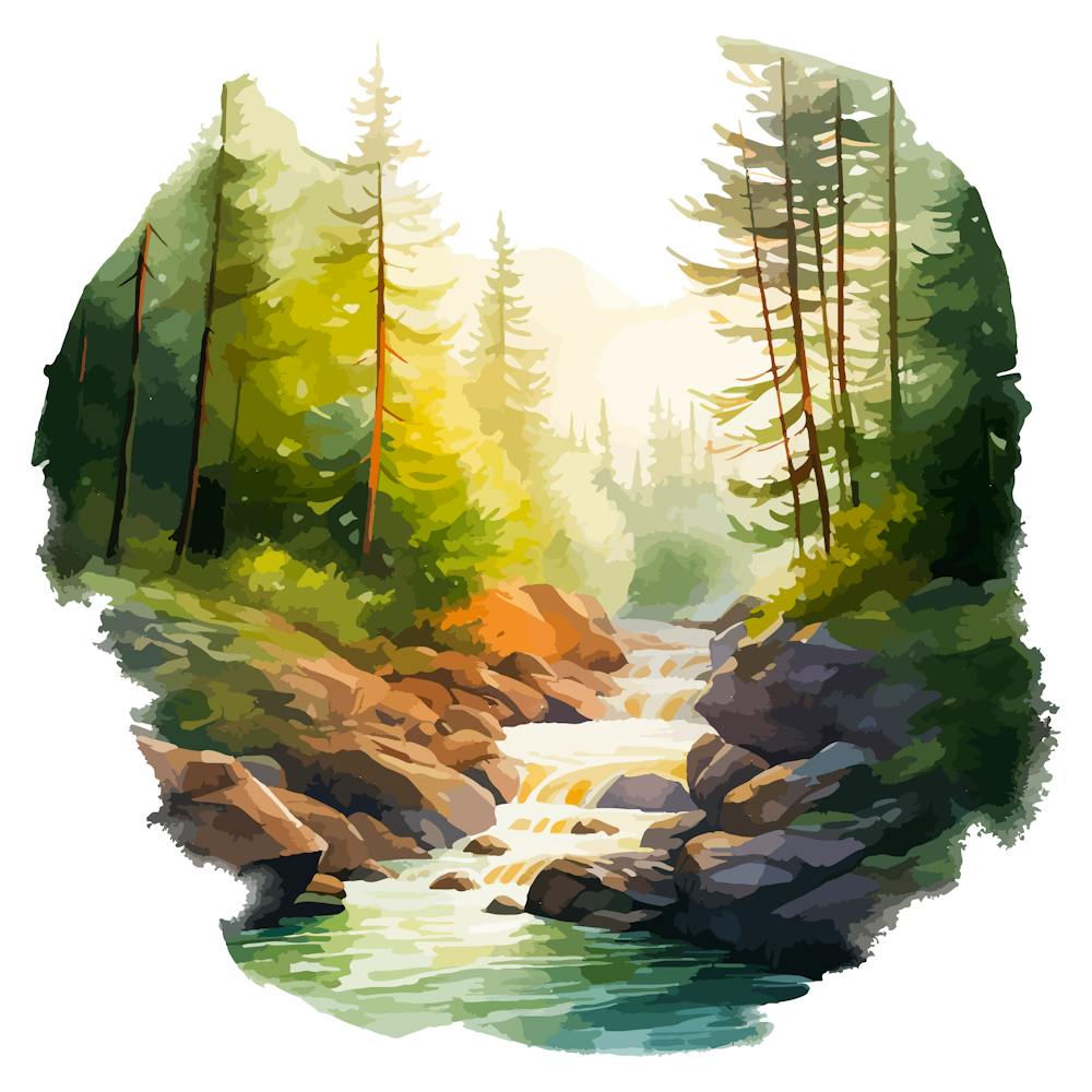 Waterfall In The Forest