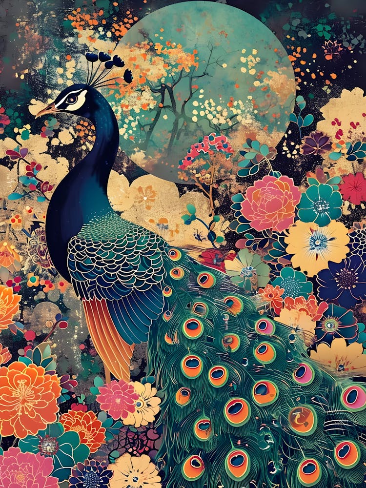 Peacock In The Garden