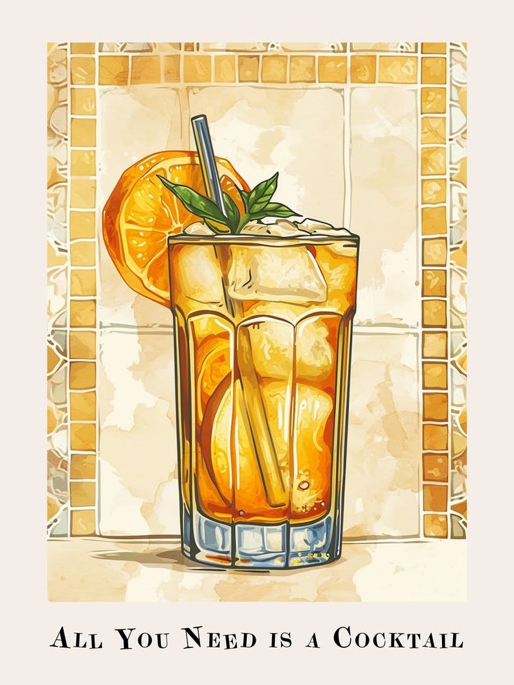 All You Need Is A Cocktail Tile Poster 9