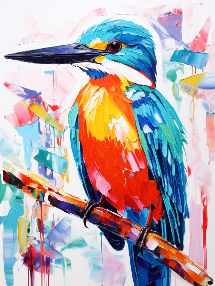 Colourful Bird Painting Kingfisher 2