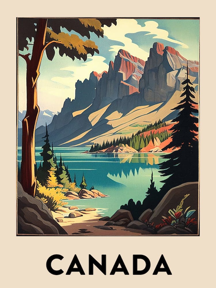 Canada 2 Vintage Travel Poster
