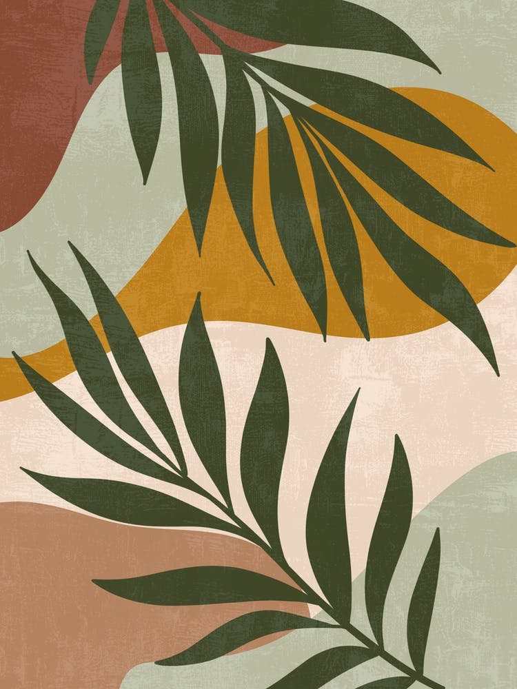 Abstract Palm Leaves