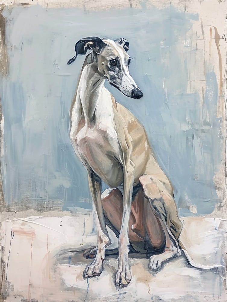 Greyhound Acrylic Painting 4