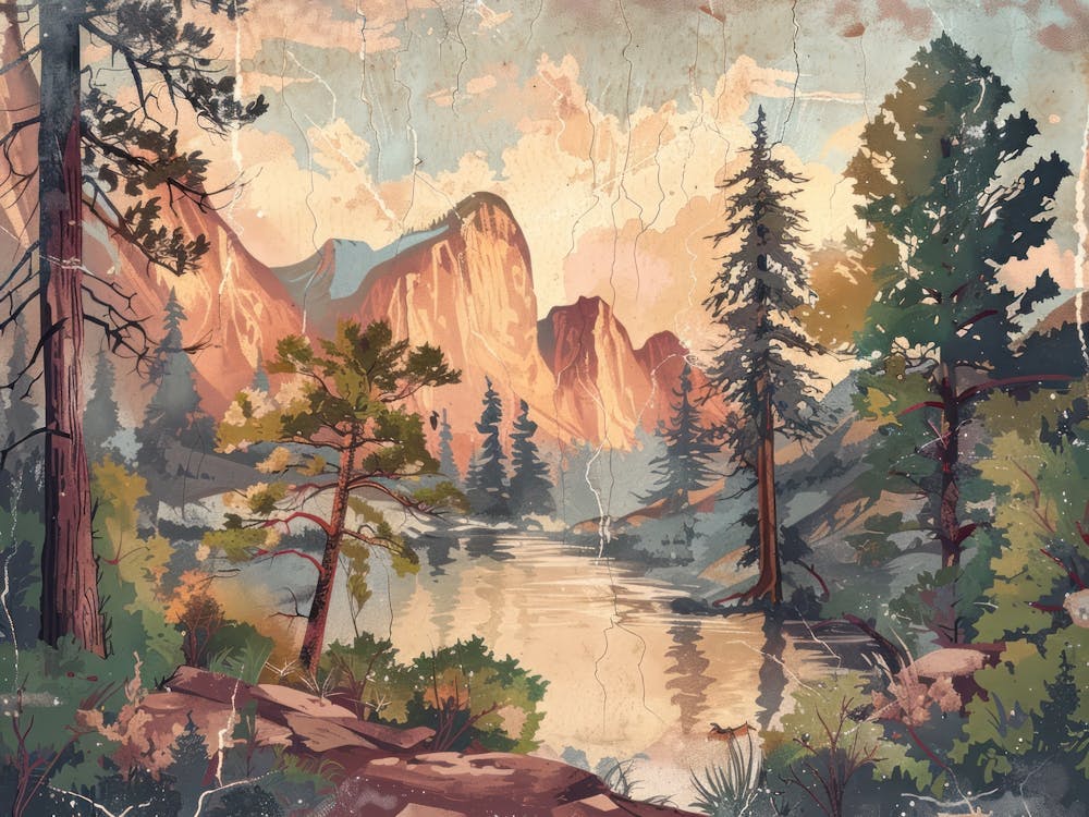 Vintage Woods Illustration 1