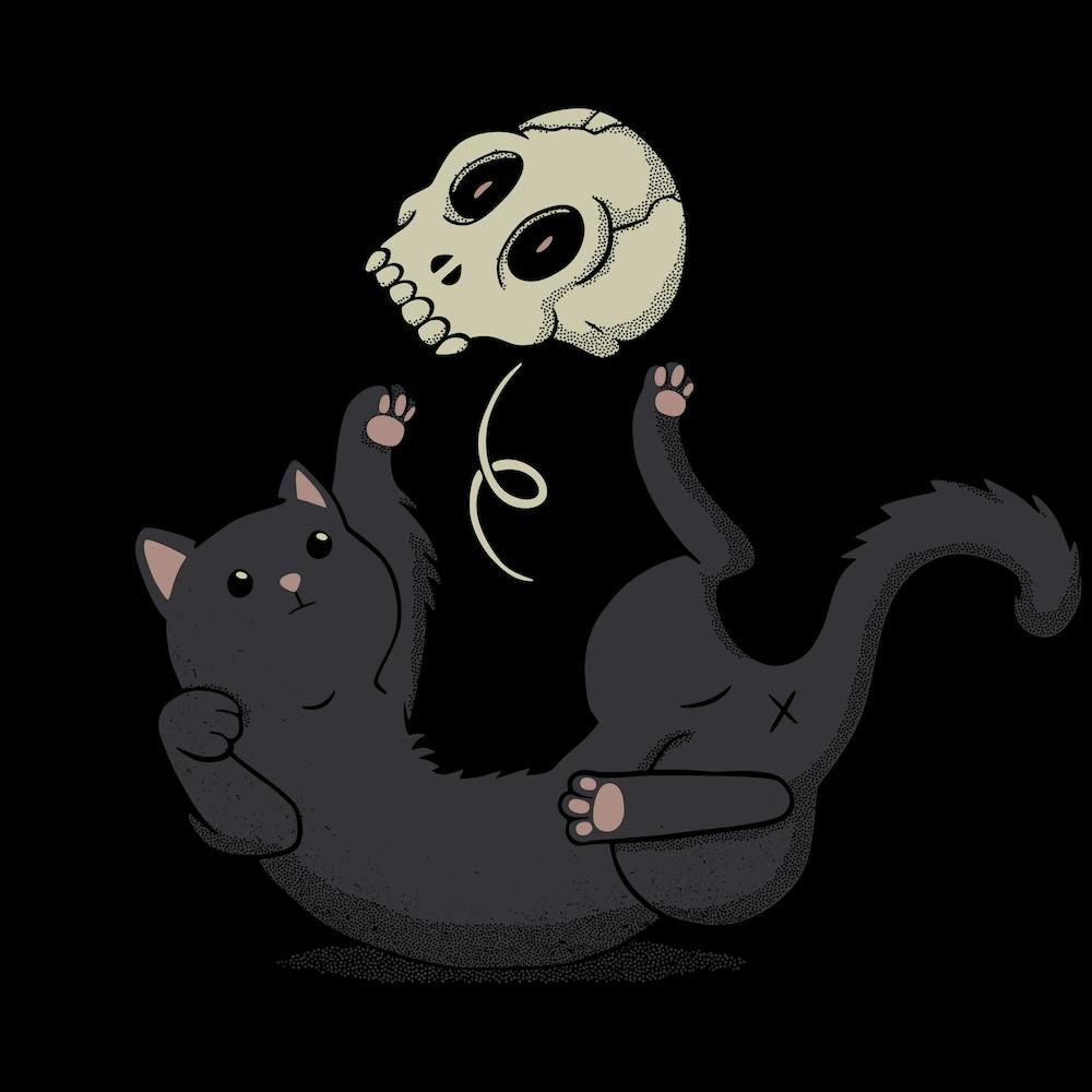 Skull Black Cat