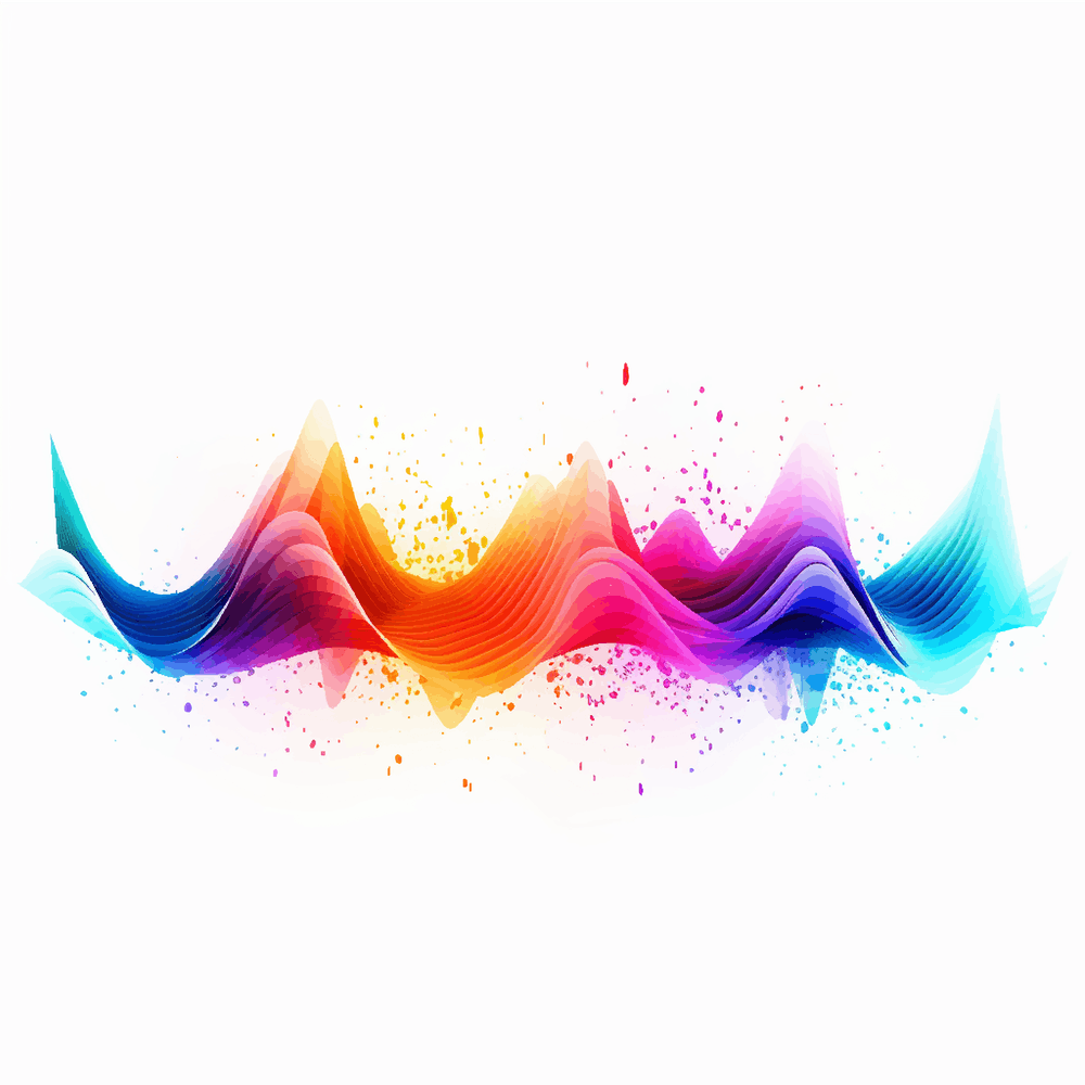Abstract Colorful Music Wave