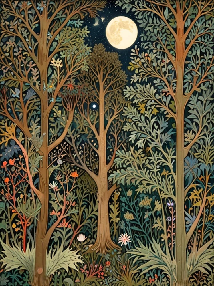William Morris Moon In The Forest 35