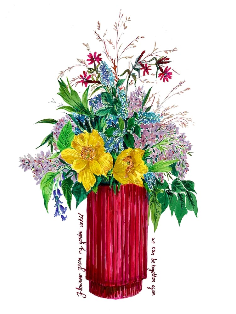 Flowers From My Garden With Slogan