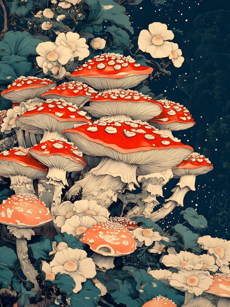 Mushrooms In The Forest 1