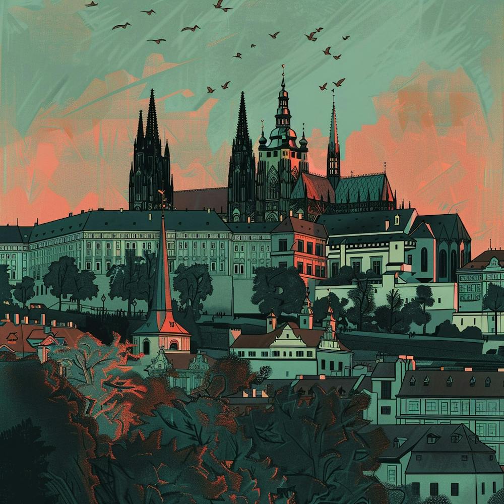 A Prague Castle In Prague Lofi Illustration 1720028299 4