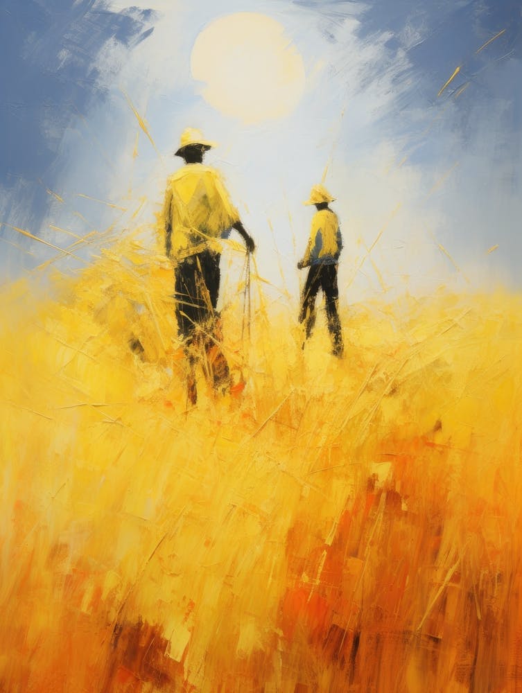Two Men In A Wheat Field