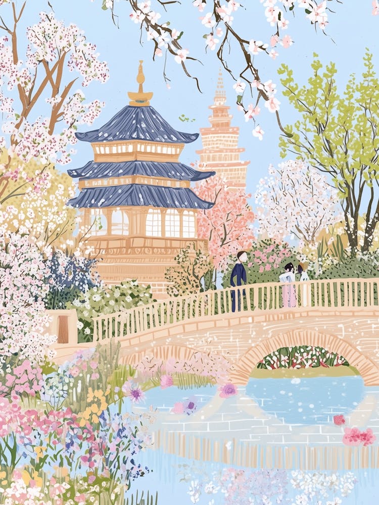 Fleurs de cerisier asiatiques