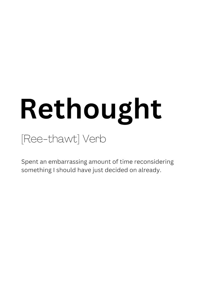Rethought - Définition Signification