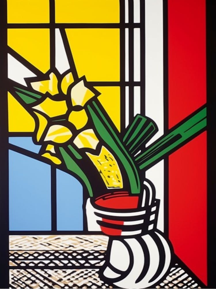 Gladoli Flower Still Life  4 Pop Art Style
