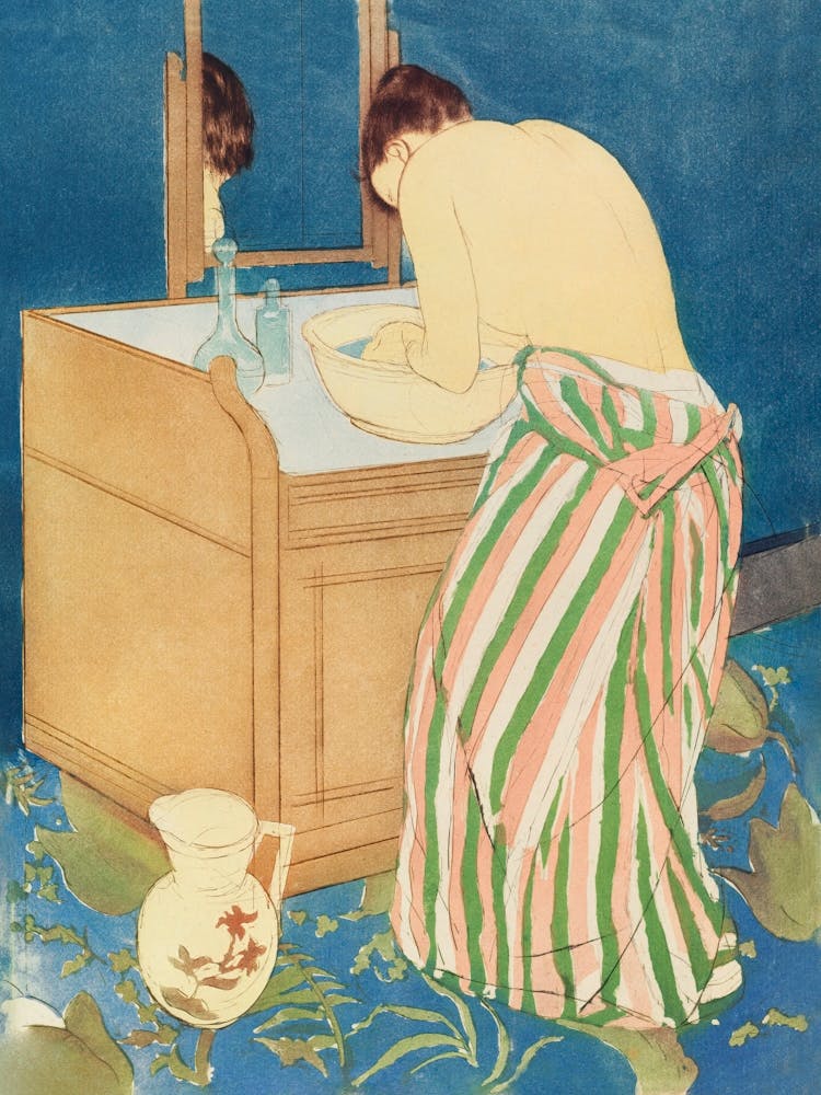 Woman Bathing (1890–1891), Mary Cassatt