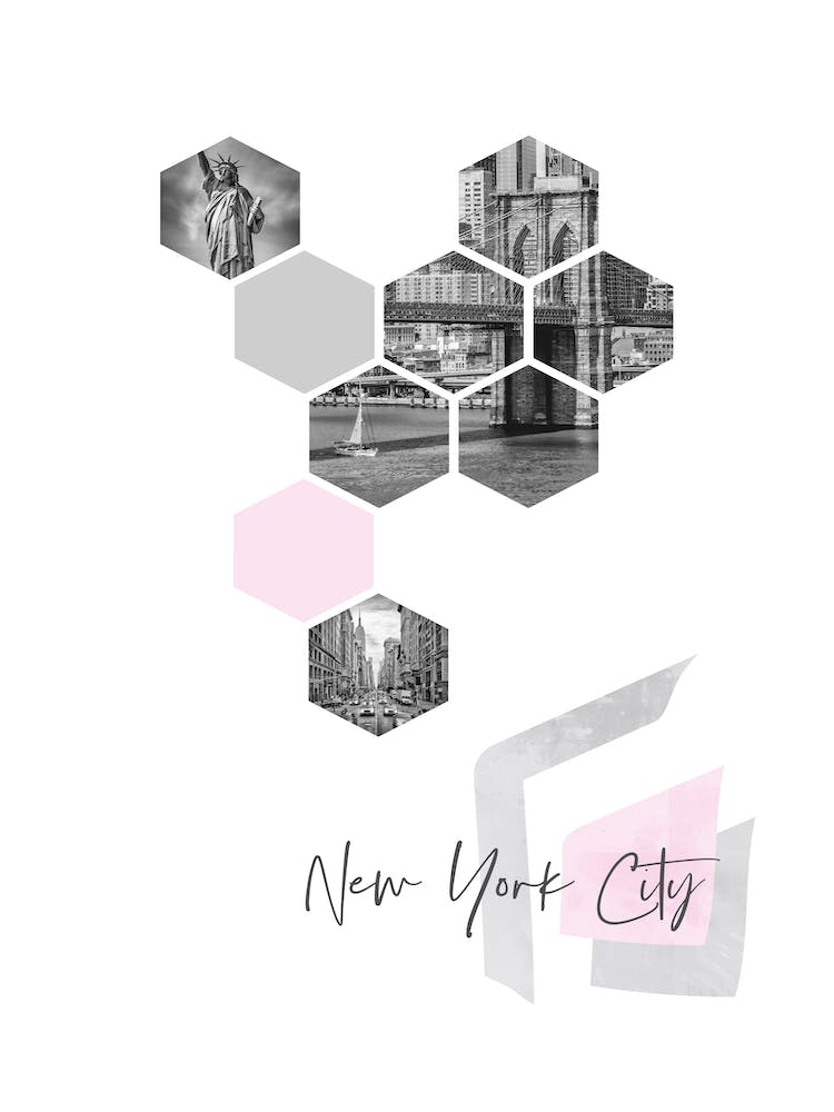 Urban Design New York City No 3 Pink