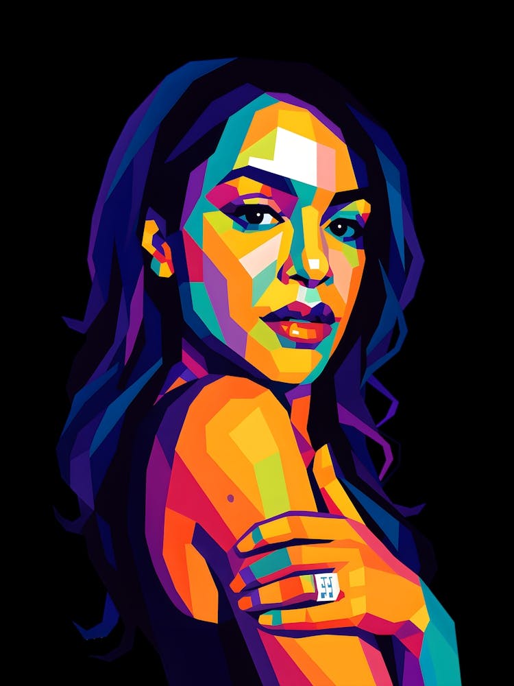 Aaliyah Pop Art