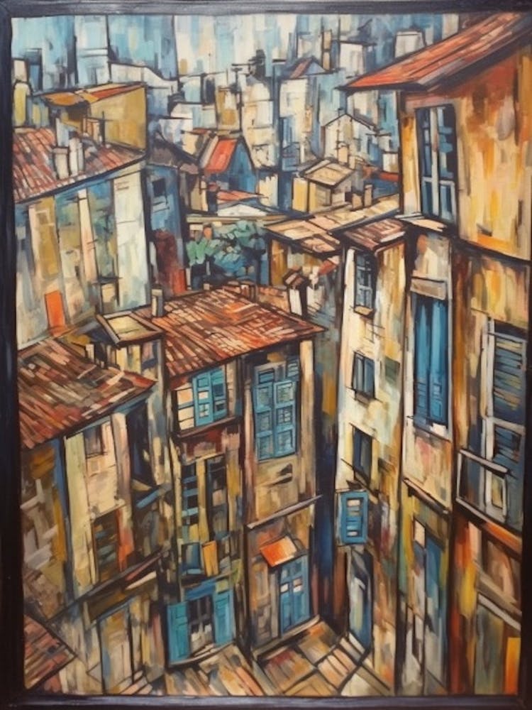 Window View Buenos Aires Of In The Style Of Cubism 1
