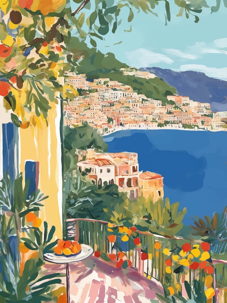 Mediterranean view Italy Amalfi