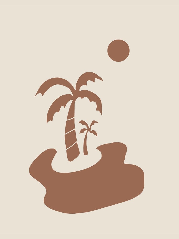 Minimal Island In Earth Tone