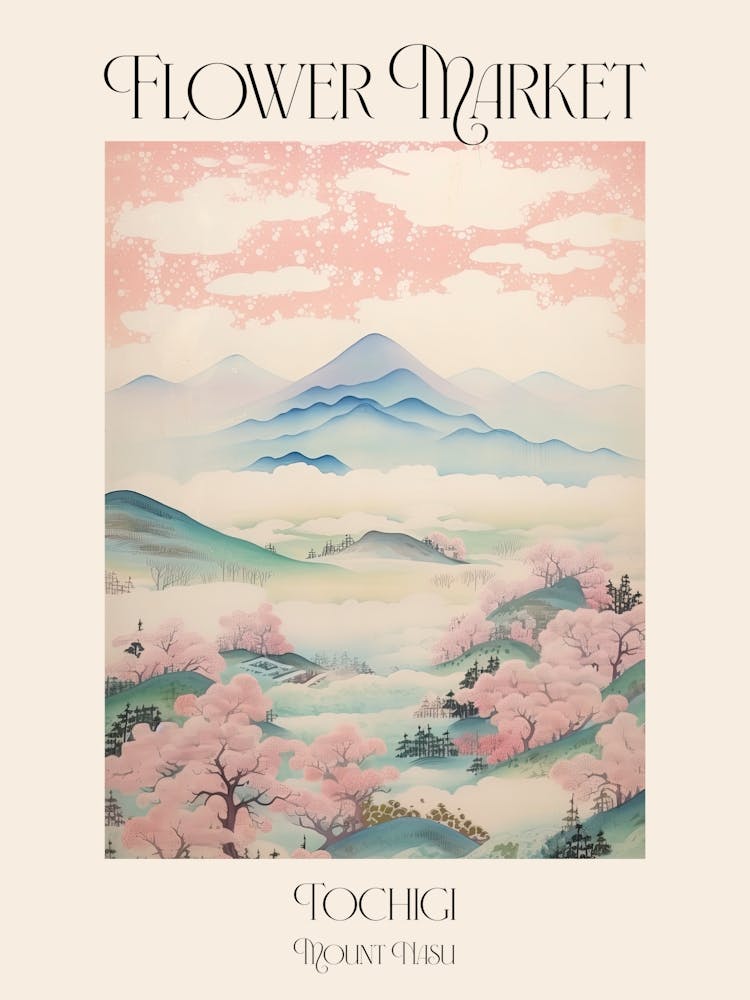 Flower Market Mount Nasu In Tochigi, Japanese Landscape 1 Poster