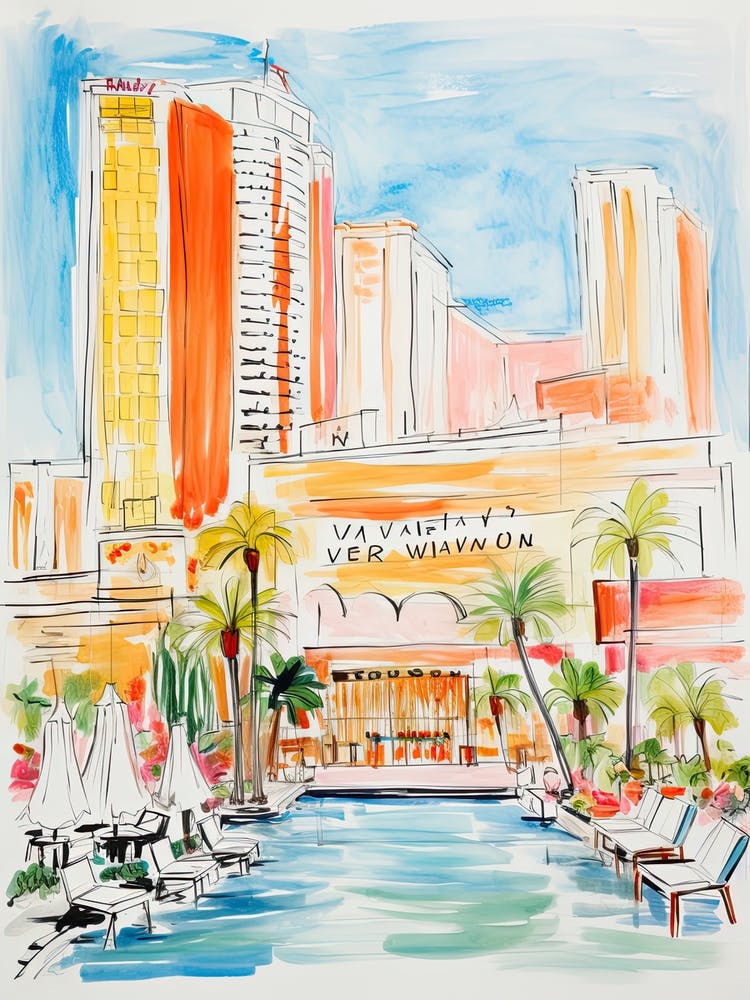 The Wynn Las Vegas   Las Vegas, Nevada   Resort Storybook Illustration 2