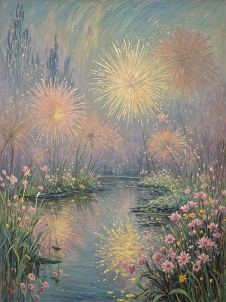 Fireworks Over The Pond