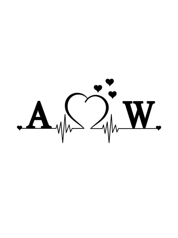 Personalized Couple Name Initial A And W