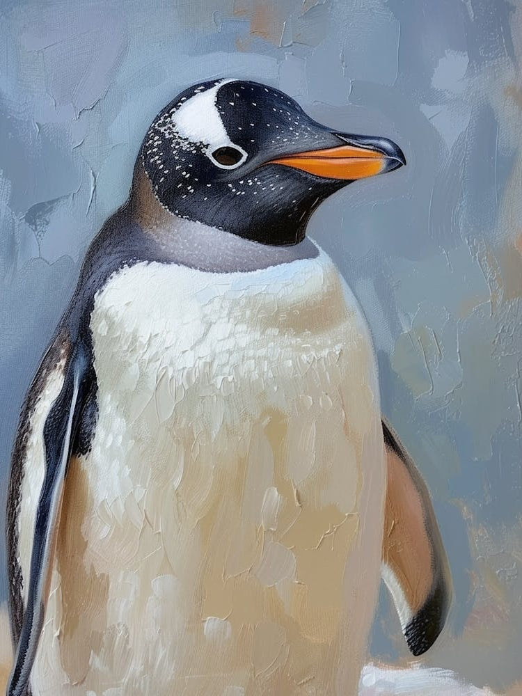 Adlie Penguin Signy Island Oil Painting 3