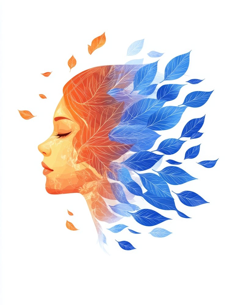 Woman'S Head With Leaves