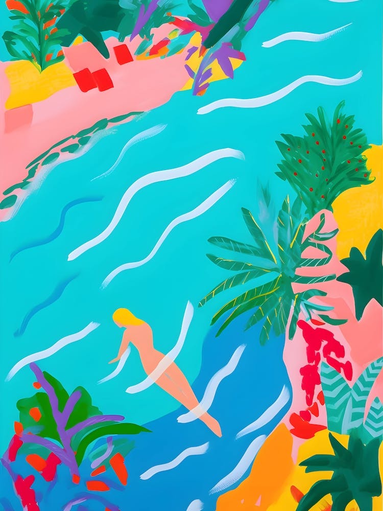 Swimming At The Beach