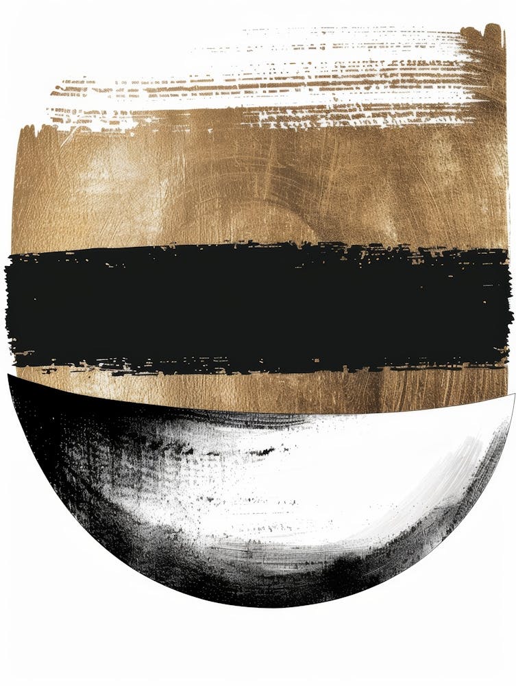 Gold And Black Abstract Painting 14
