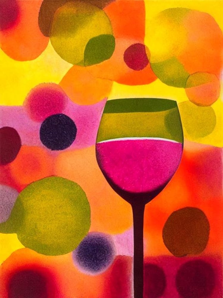 Bramble Paul Klee Inspired Abstract Cocktail Poster