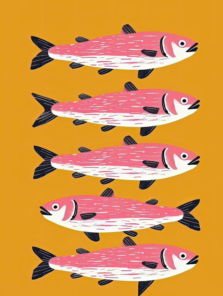 Das Silberwellen-Fischposter