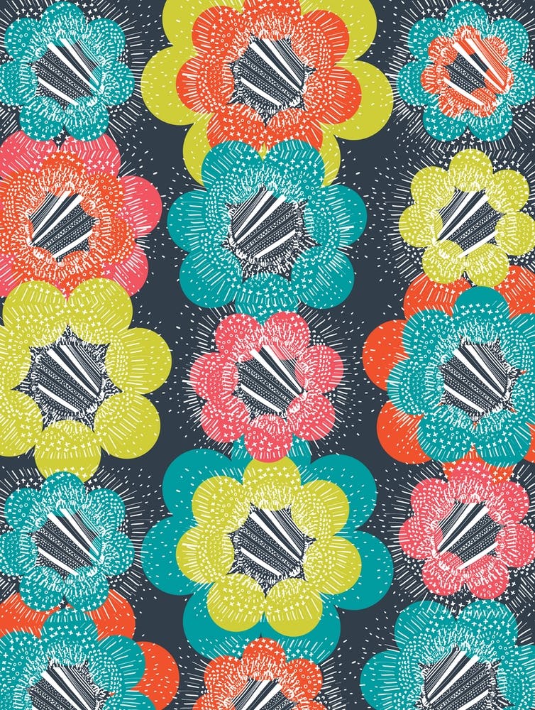 Abstract Burst Retro