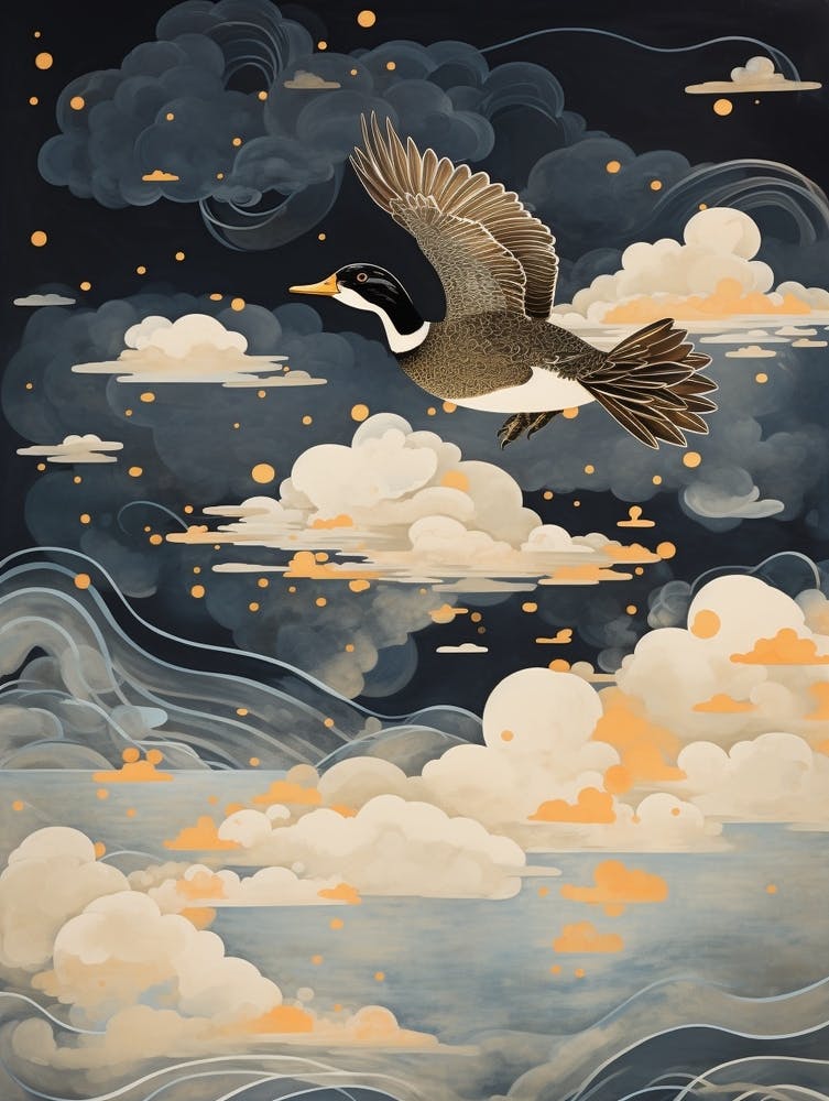 Duck 1 Gold Detail Painting