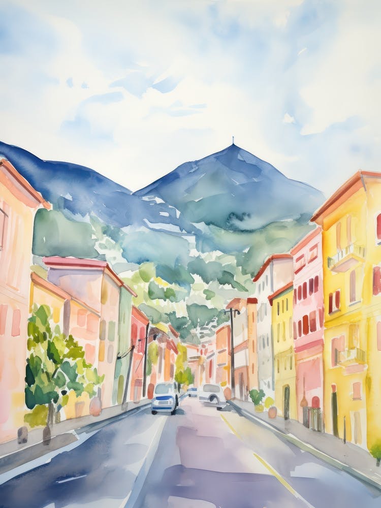 Bolzano, Italy Watercolour Streets 2