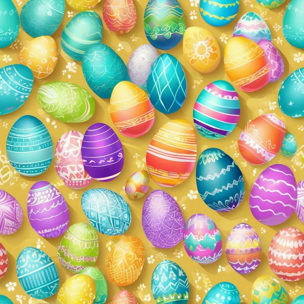 seamless easter eggs pattern 4