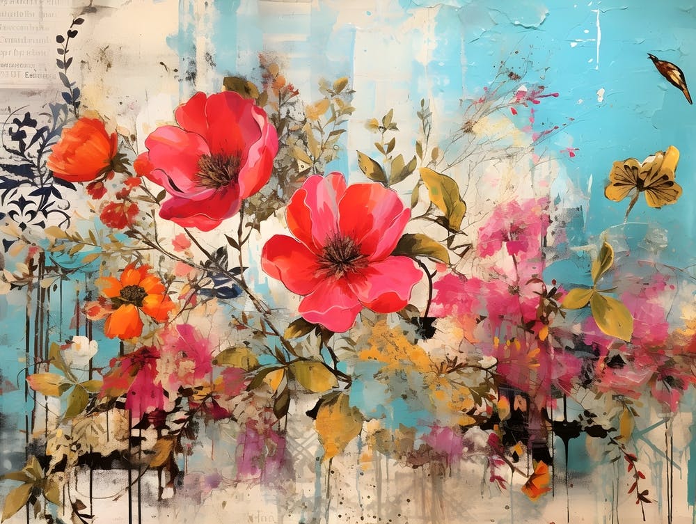 Vintage Bright Flowers 20