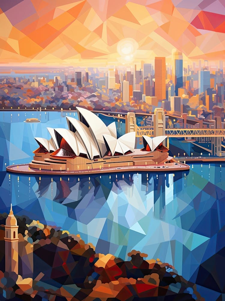 Sydney, Australie, Illustration géométrique 3