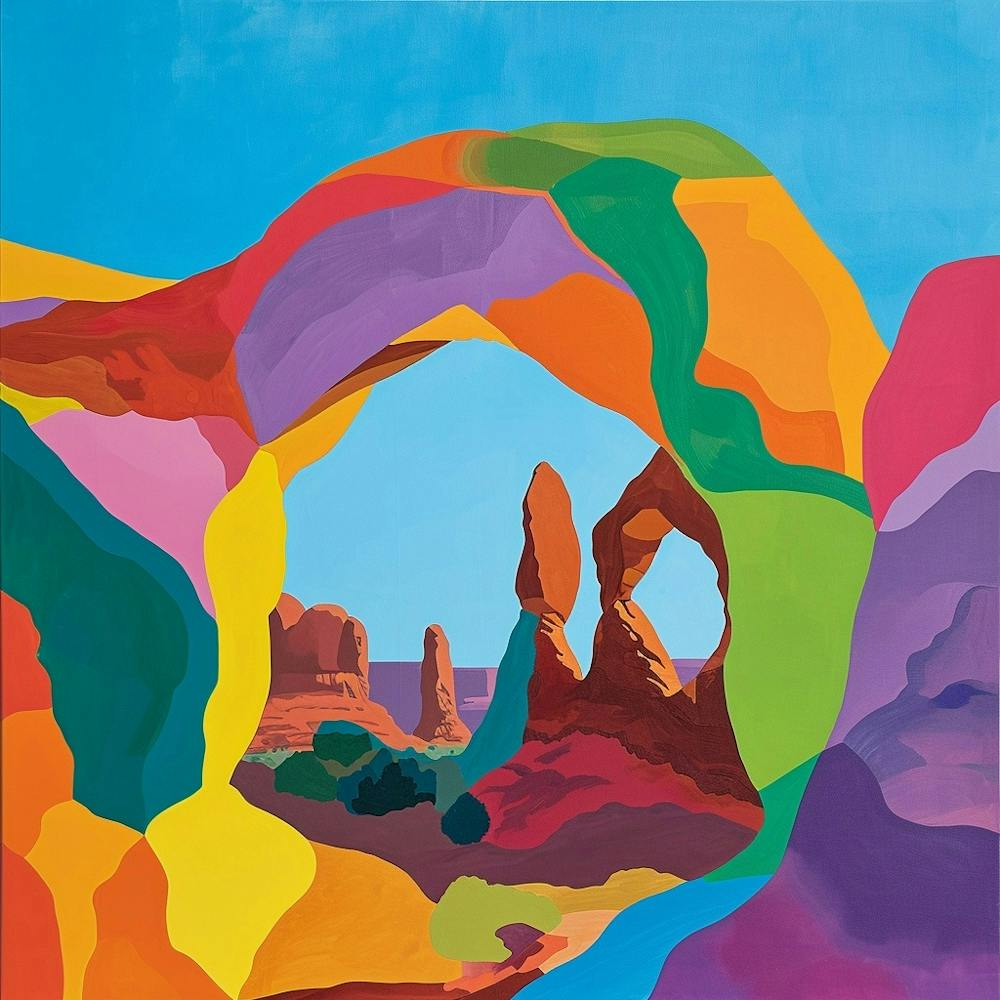 Abstrait Coloré Arches National Park Usa 1