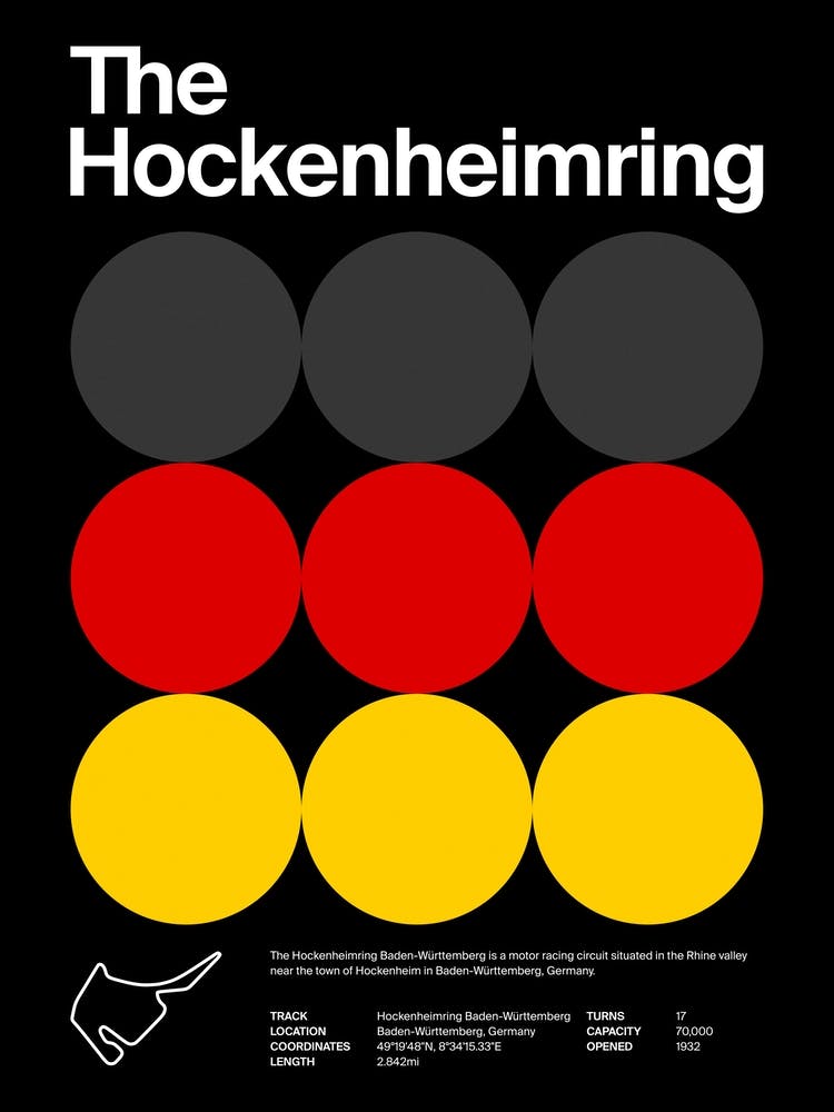Mid Century Dark Hockenheimring F1