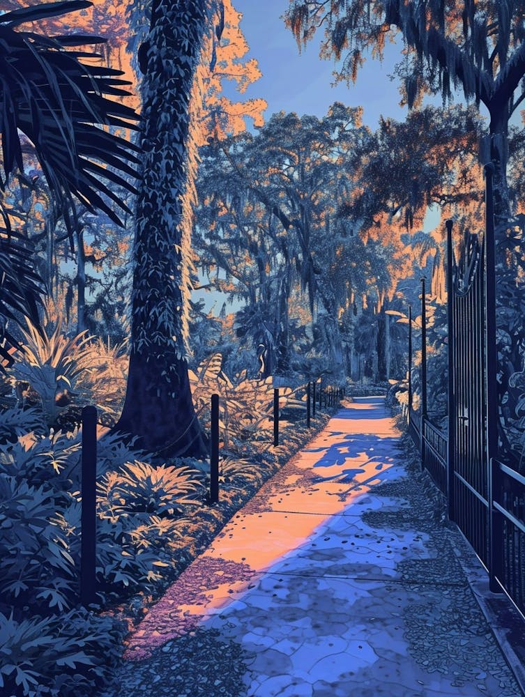 Audubon Park And Zoo Minimal Painting 4