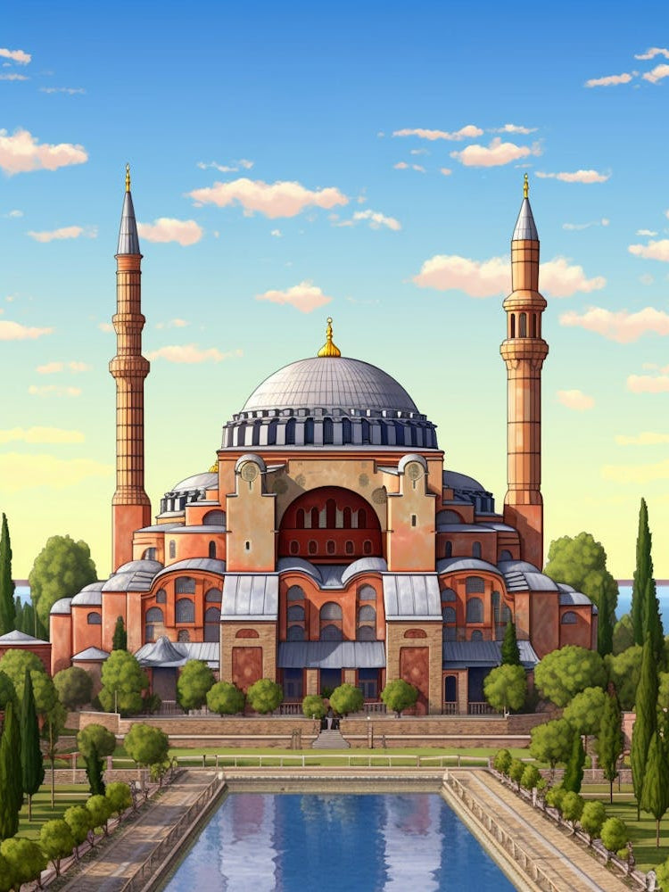 Hagia Sophia Ayasofy Modern Art Pixel Art 3
