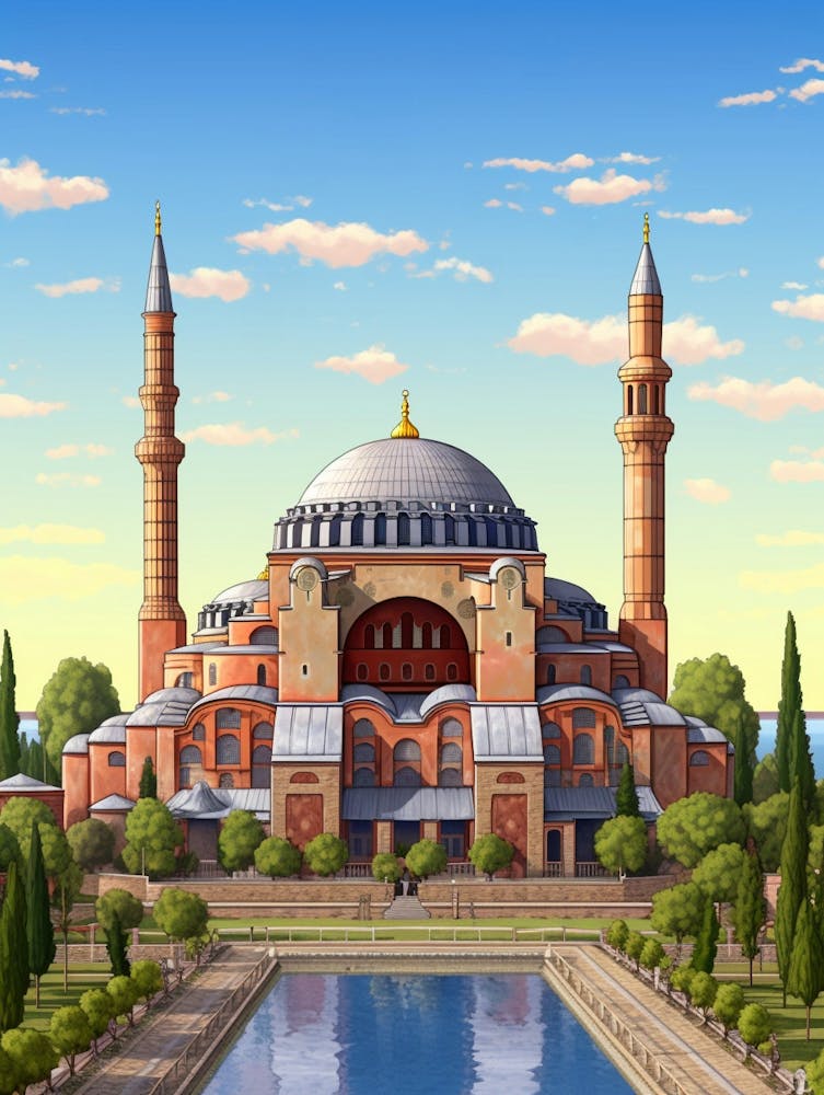 Hagia Sophia Ayasofy Modern Art Pixel Art 3