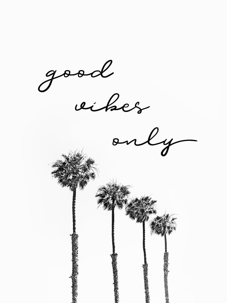 GOOD VIBES ONLY Dreaming Under Palm Trees